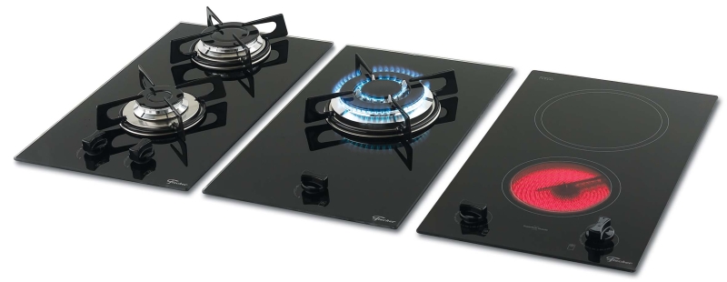 Dominó, da Fischer, a gás e por indução. Somente 220 volts. Cor preta. Preços sugeridos: R$ 1.700 a R$ 2 mil | Divulgação/Fischer