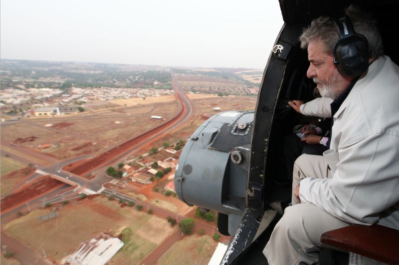 Também em setembro, o presidente Lula veio para conferir as obras do Contorno Norte. Foi a última visita dele à cidade como presidente | Ricardo Stuckert / PR