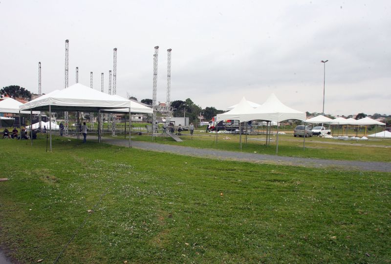 Parque do Semeador, local do comício de Lula nesta quarta-feira | Hedeson Alves / Agência de Notícias Gazeta do Povo