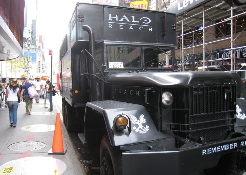 Caminhão promocional usado pela Microsoft no lançamento do game, em Nova York | Divulgação/Microsoft