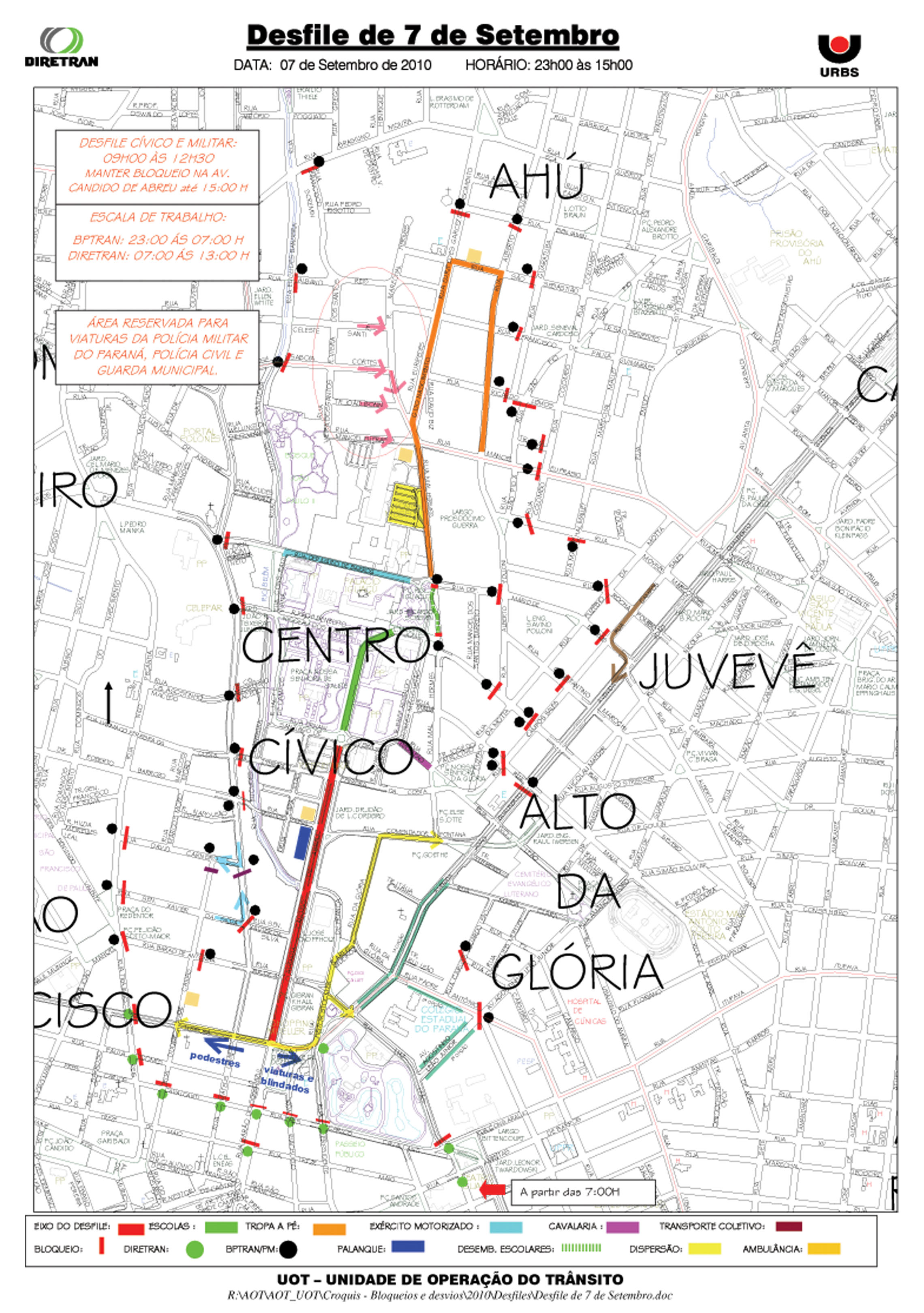 Haverá alteração no trajeto de interbairros, ligeirinhos, ônibus convencionais da capital, ônibus metropolitanos e também da Linha Turismo | Divulgação / Prefeitura de Curitiba