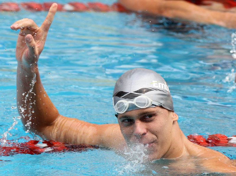 Cescar Cielo conquistou o ouro nos 100 metros livre em piscina curta, no Troféu José Finkel de Natação | Sergio Moraes / Reuters