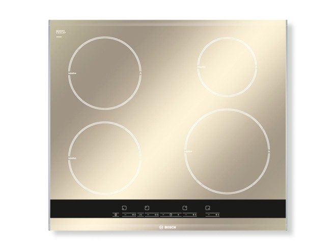 Glass Edition, da Bosch, por indução, com timer digital e 17 níveis de aquecimento, em tom de dourado. Preço sugerido: R$ 4.999 |