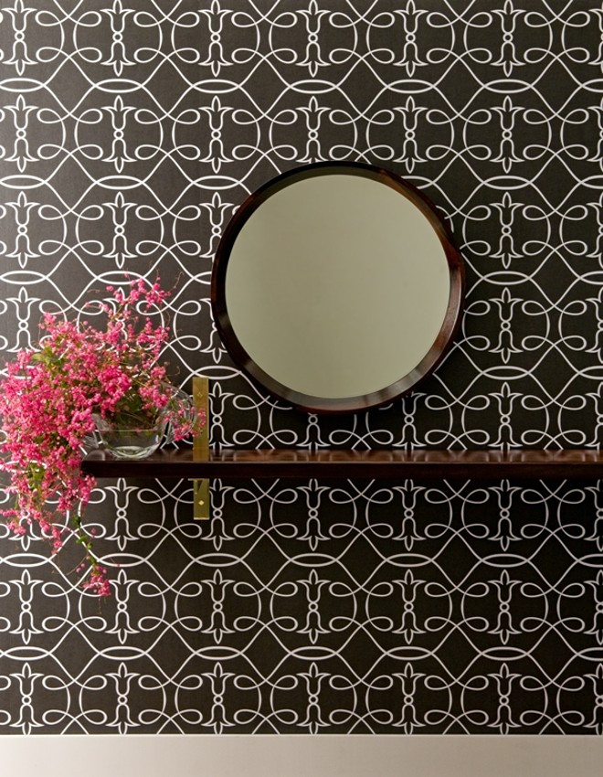 Linha Grafismos de papel de parede, assinada pelo designer Marcelo Rosenbaum | 