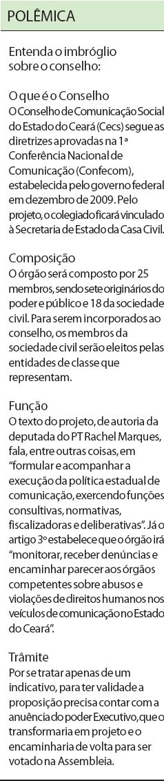Entenda o imbróglio sobre o conselho |
