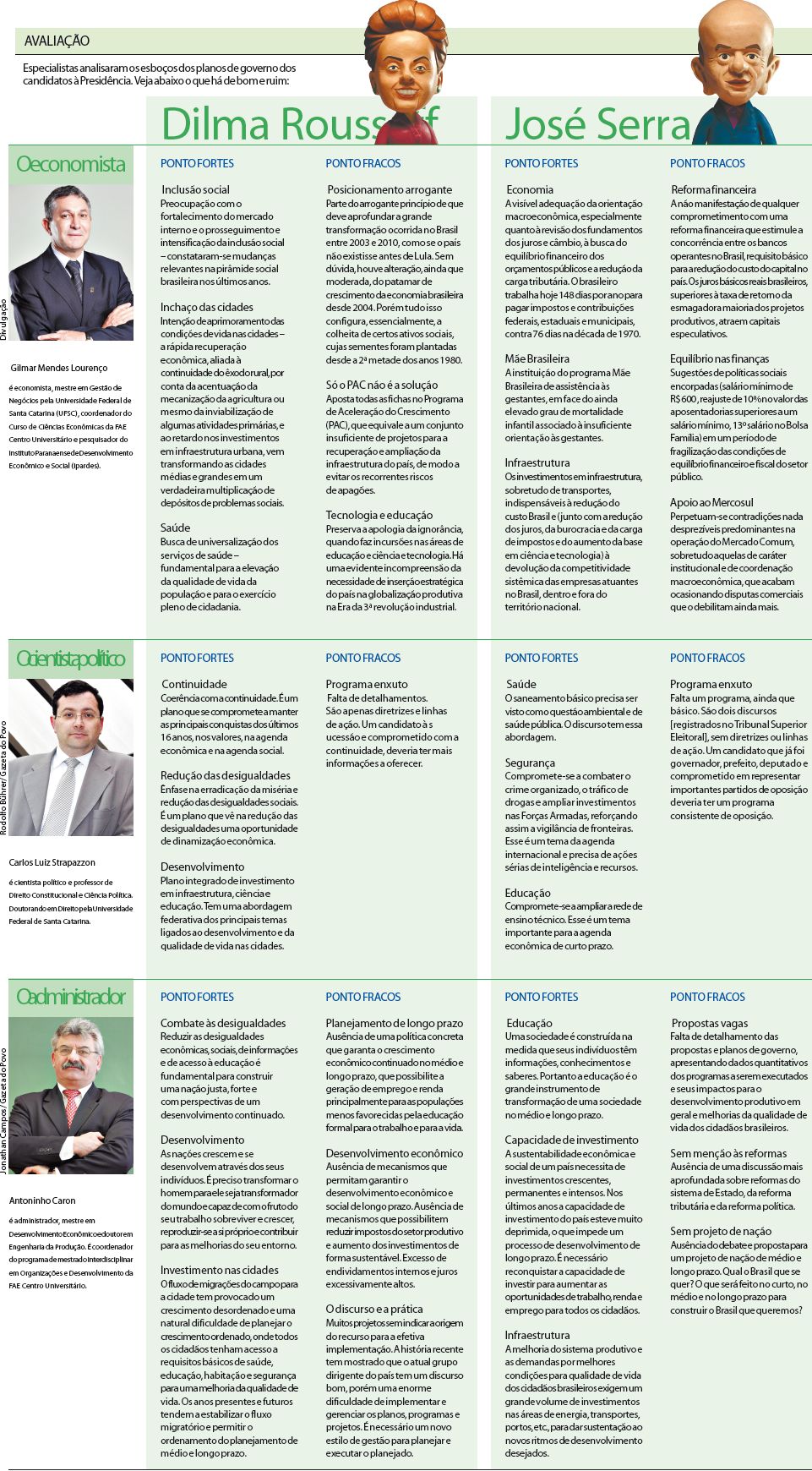 Veja análise de especialistas sobre planos de governo dos presidenciáveis |