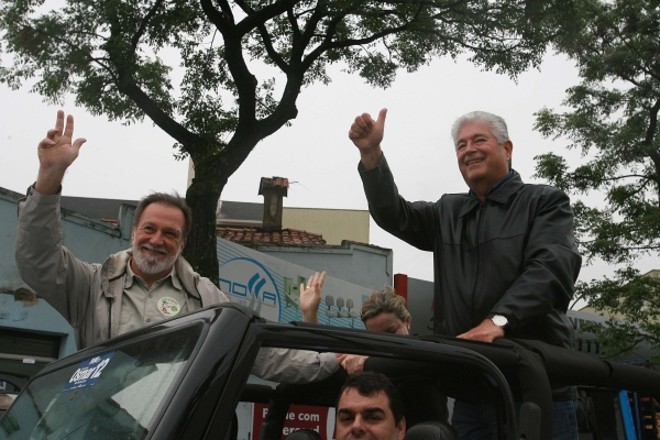 Osmar e Requião: tudo em cima. |