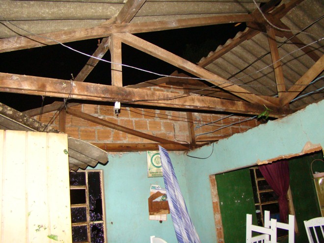 Casa foram destelhadas em Marechal Cândido Rondon | 