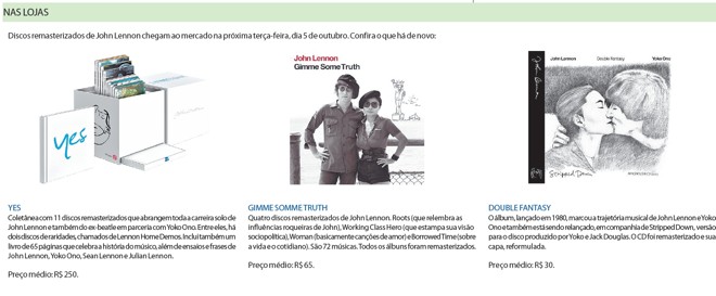 Discos remasterizados de John Lennon chegam ao mercado. Confira |