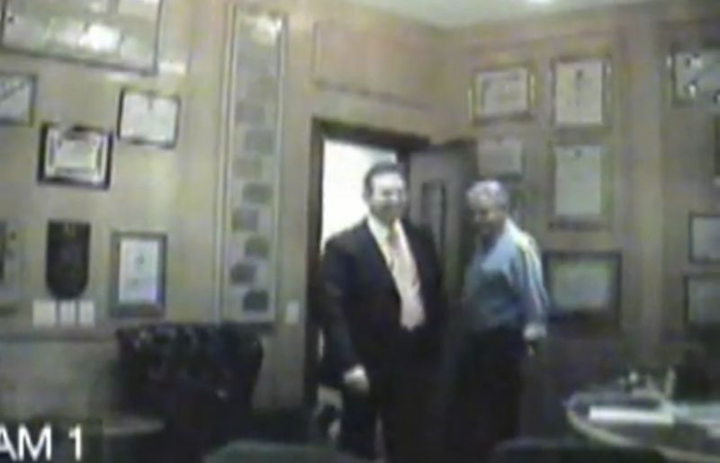 Adriano Borges (à esquerda) e Joaquim Roriz: suposta reunião para a contra-tação do advogado para trabalhar na defesa do ex-governador Roriz no STF | Reprodução