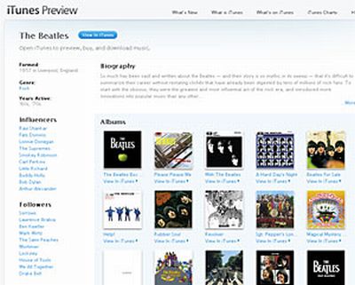 Catálogo dos Beatles é disponibilizado em loja
virtual da Apple | Reprodução / iTunes