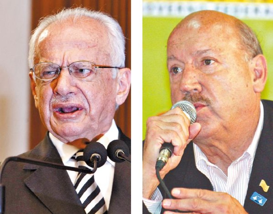 Pedro Simon rompeu com o governo Lula e deverá permanecer na oposição.Luiz Henrique (direita), eleito senador, pediu votos para Serra em Santa Catarina | Rodolfo Bührer e Daniel Castellano/Gazeta do Povo