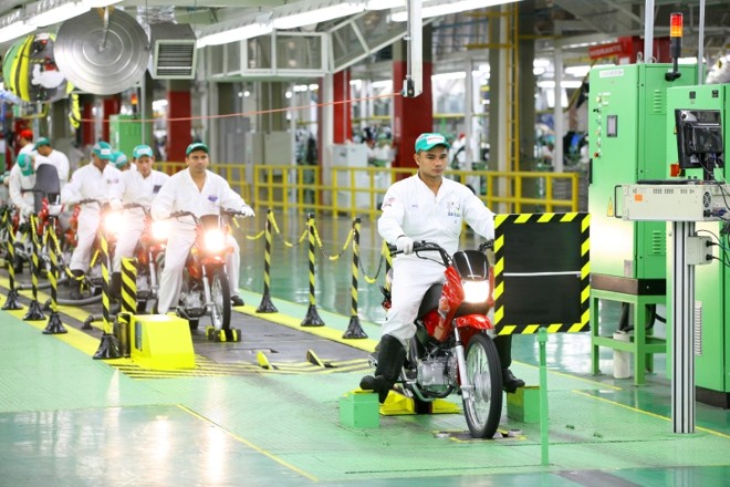 Da nova linha de produção saem exclusivamente os modelos Pop 100, Lead 110 e Biz 125 que são vendidos em toda a América do Sul. A fábrica é responsável, também, pela produção de peças | Fotos: Divulgação/Honda
