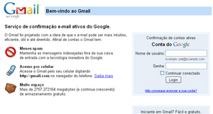 Página falsa é idêntica à de login do Google,
embora com link quebrado | Reprodução