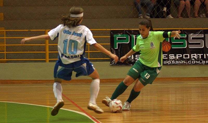 Maringá levou o Feminino A e Campo Mourão levou o Feminino B no futsal dos Jogos da Juventude | Christian Rizzi / Agência de Notícias Gazeta do Povo