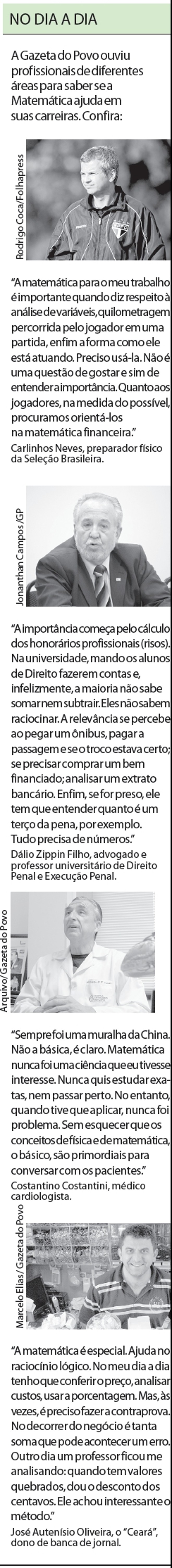 Profissionais de diferentes áreas contam como a Matemática ajuda em suas carreiras. Confira |