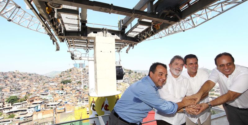 Presidente Luiz Inácio Lula da Silva participa do início da fase de testes do teleférico no Complexo do Alemão | Ricardo Stuckert / PR