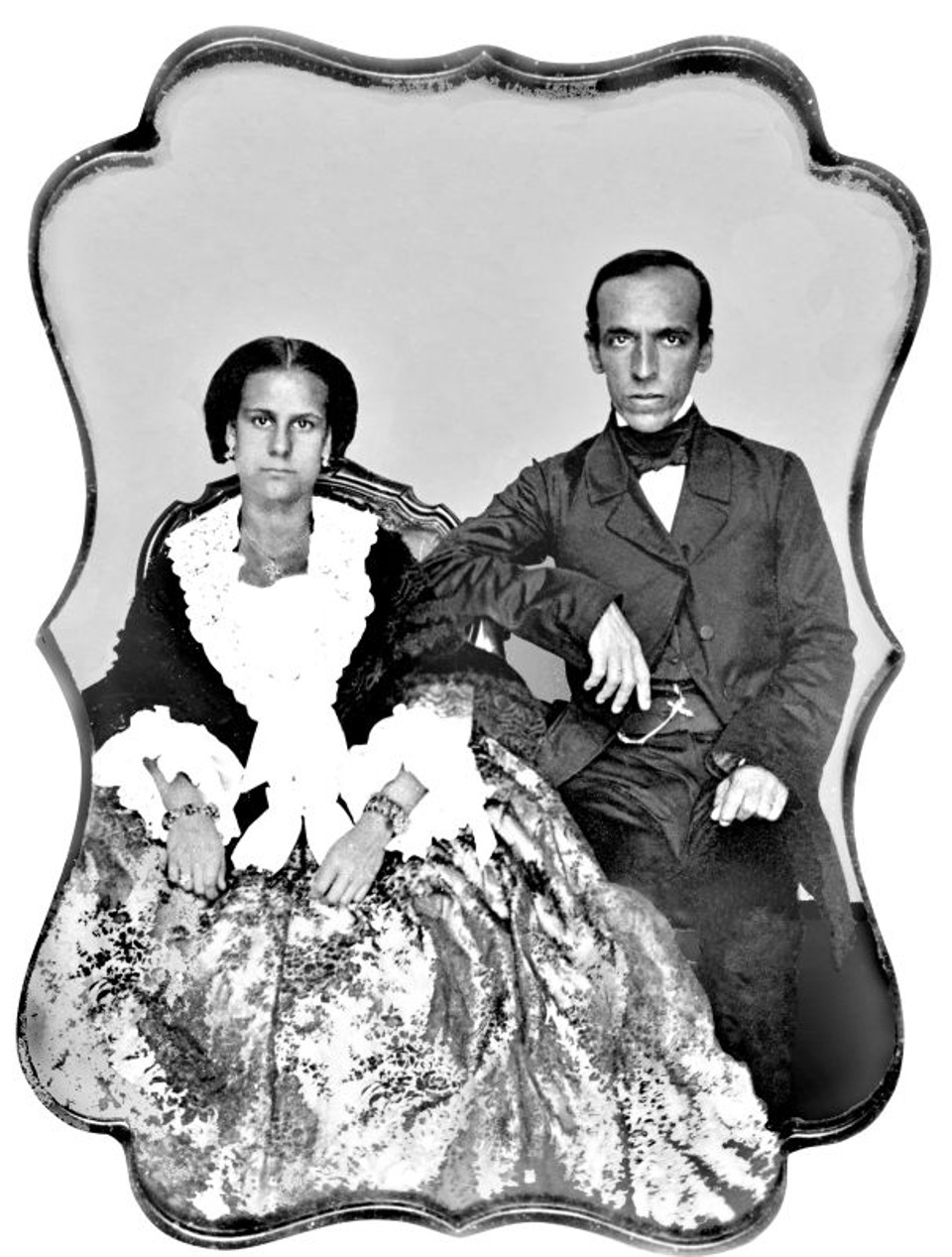 Zacarias de Góes e Vasconcellos com sua esposa, Ana Carolina, em 1853 mesmo ano em que foi instalada a Província do Paraná |