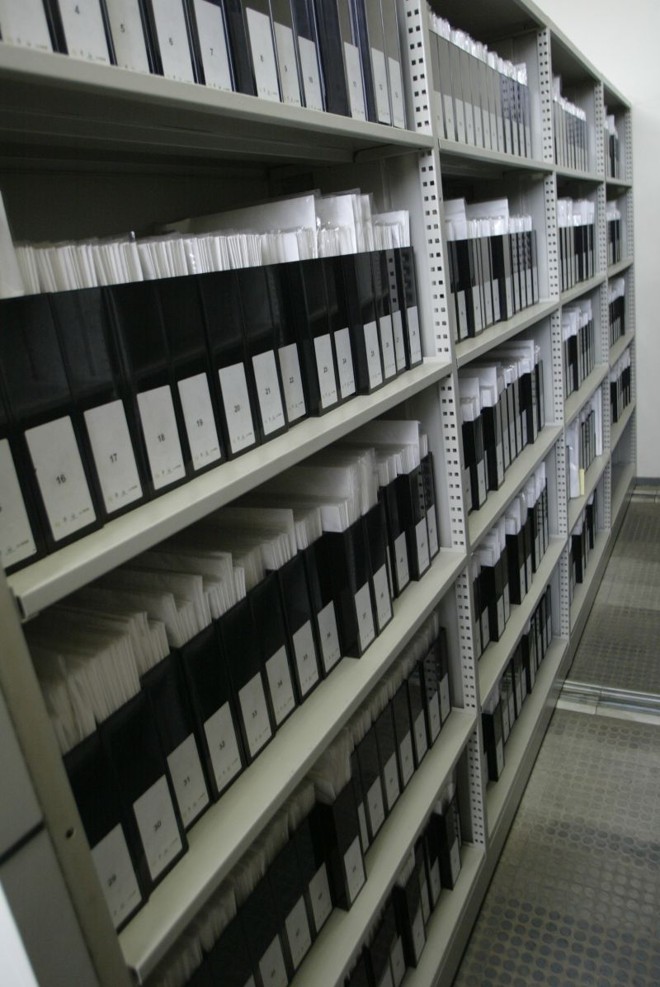 Arquivos com discos de vinil, no terceiro andar do Palácio Capanema | 