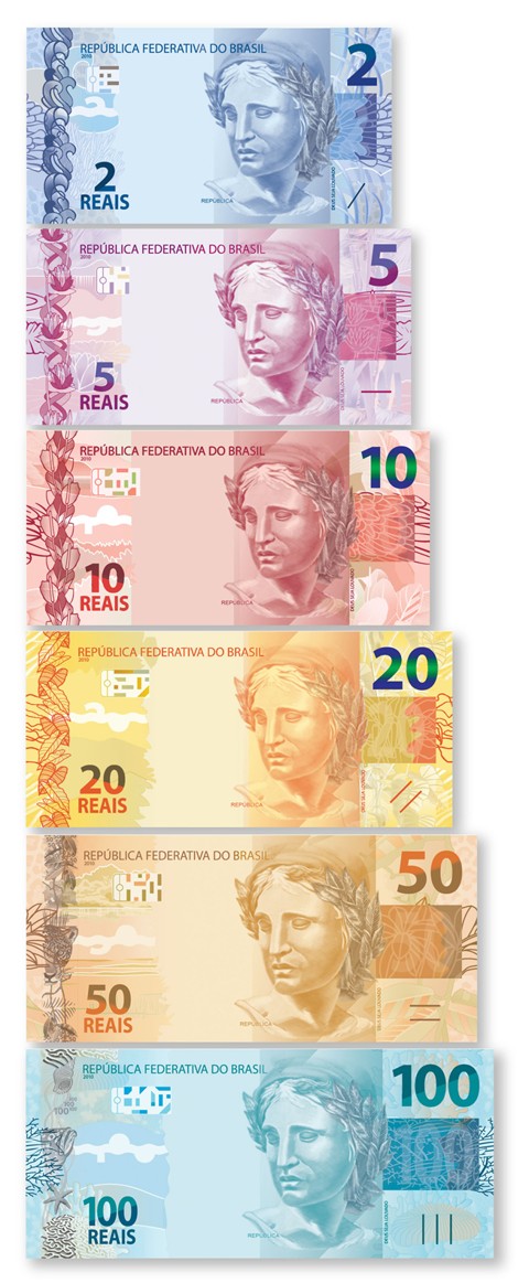 BC lança nesta segunda-feira as novas cédulas de R$ 50 e R$100 A nova família de notas do Real | Banco Central/Divulgação