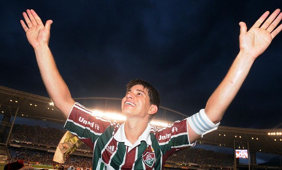 Conca, craque do Fluminense, comemora conquista inédita | Daniel Zappe / Fotocom.net
