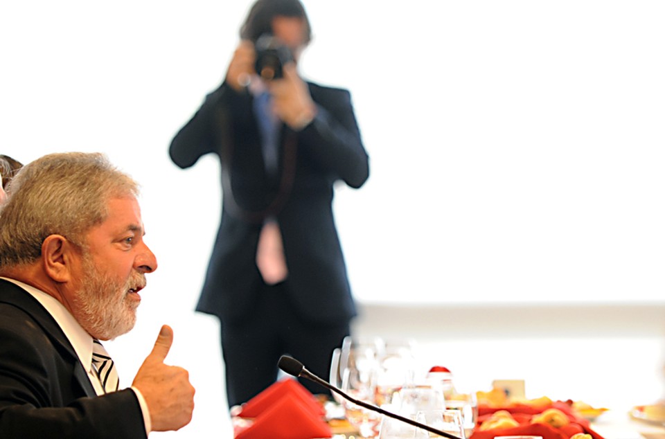 Lula durante café da manhã com jornalistas do comitê de imprensa do Palácio do Planalto | Foto: Marcello Casal Jr/ABr