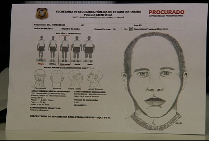 Imagens foram elaboradas pelo Instituto de Identificação a partir de descrição de uma vítima | Polícia Civil