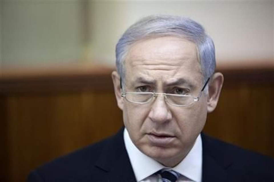 Premiê israelense, Benjamin Netanyahu, durante reunião semanal do gabinete em Jerusalém | Reuters