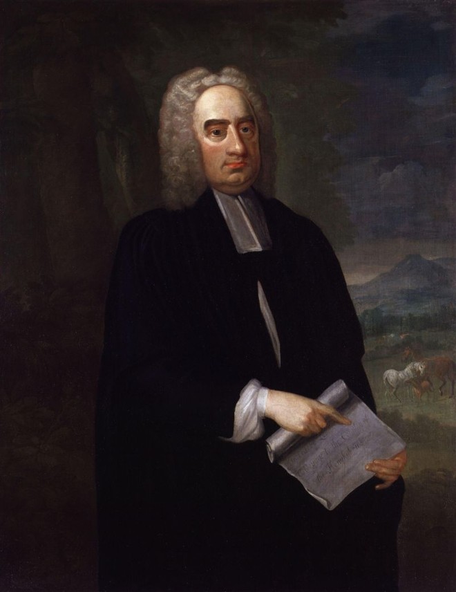 Retrato de Jonathan Swift feito em data indeterminada pelo pintor Francis Bindon |