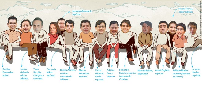 Veja quem é quem na equipe de esportes da Gazeta do Povo | 
