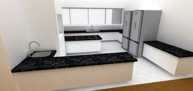 Na cozinha projetada pelo arquiteto Gustavo Pinto, boa ergonomia com bancadas de 90 centímetros de altura |