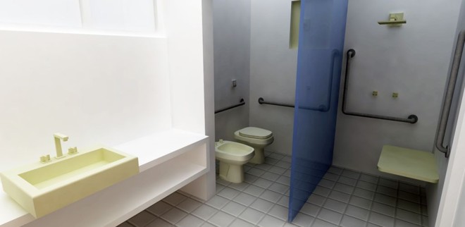Barras de auxílio no banheiro e no box oferecem mais segurança aos usuários |