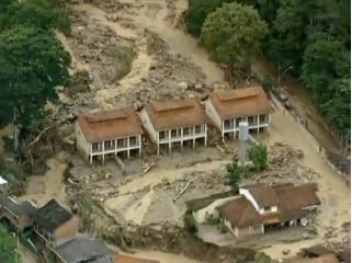 Deslizamentos na região serrana do Rio de Janeiro | Reprodução / TV Globo