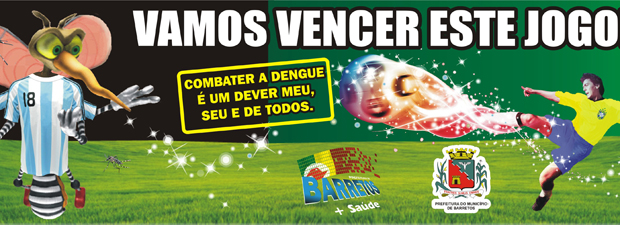 Mosquito da dengue aparece vestido com camisa da seleção argentina em campanha publicitária | Divulgação/Prefeitura de Barretos
