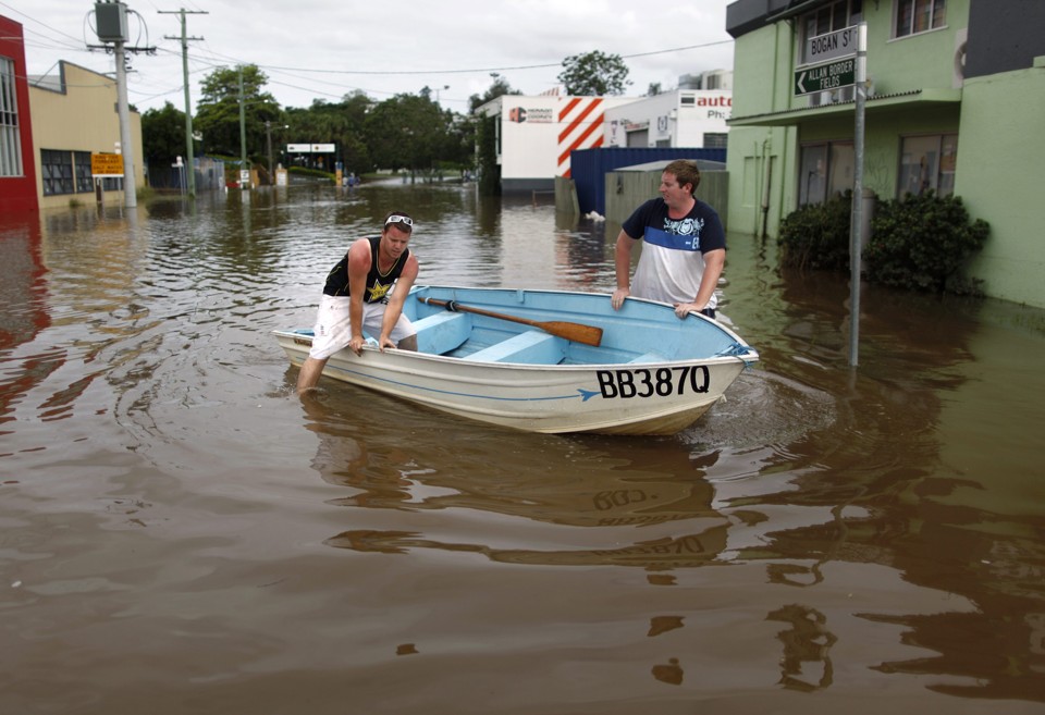 Chuvas inundaram terceira maior cidade da Austrália. Dezenove pessoas já morreram por causa dos estragos causados pela água | REUTERS/Tim Wimborne