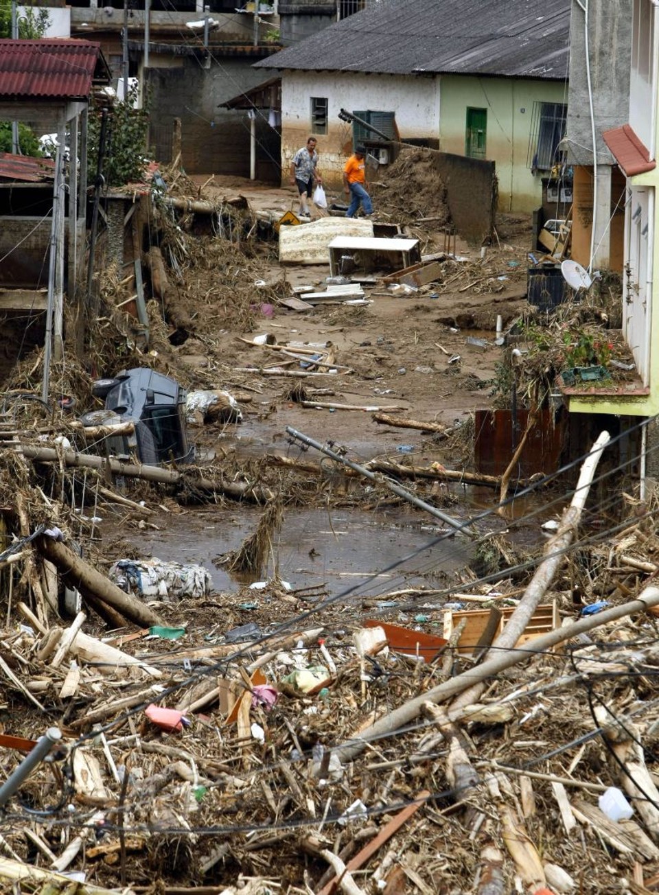 Cenário de caos em Nova Friburgo: tragédia levou governo federal a projetar sistema de prevenção a catátrofe | Daniel Castellano / Gazeta do Povo