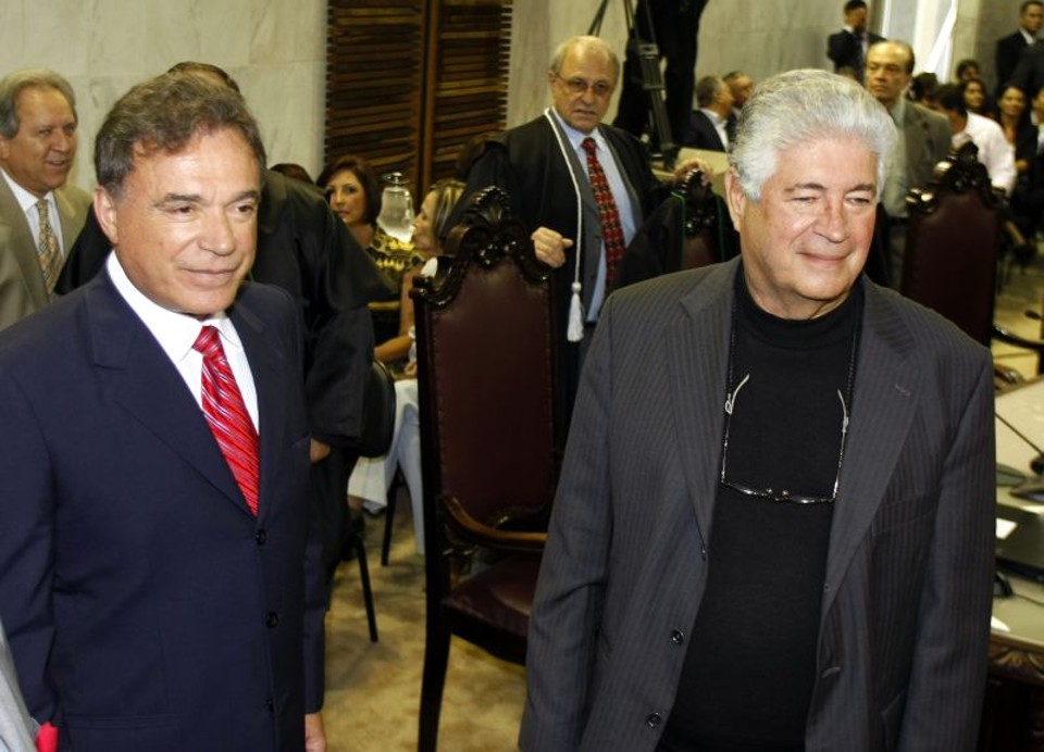 Alvaro e Requião: pedidos de aposentadoria em outubro do ano passado | Daniel Derevecki/ Gazeta do Povo
