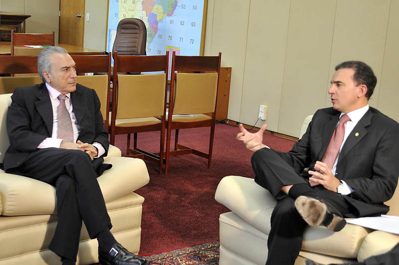 O vice-presidente Michel Temer e o presidente nacional da OAB, Ophir Cavalcante | Agência Brasil