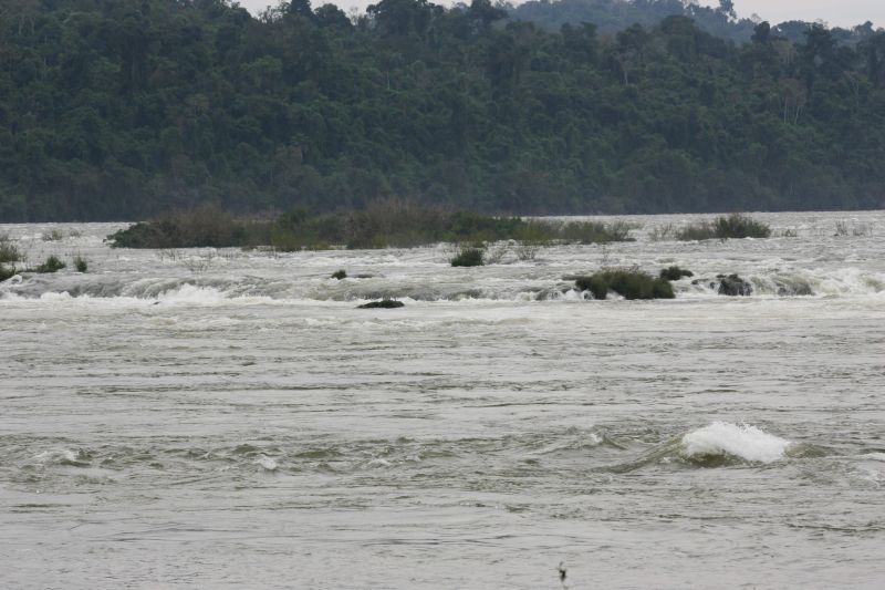 Trecho do Iguaçu onde pode ser construída a usina: restrições ambientais | Aniele Nascimento/Gazeta do Povo