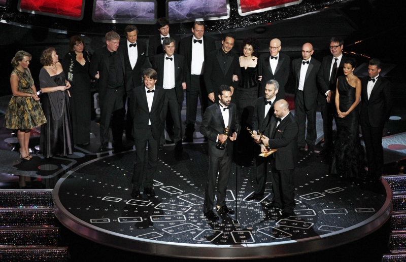 A equipe do filme "O DIscurso do Rei" | REUTERS/Gary Hershorn