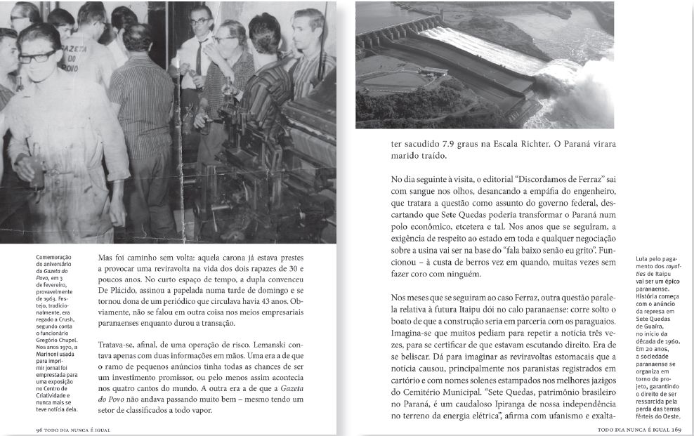 Páginas de Todo dia nunca é igual: leitura de Curitiba a partir de edições publicadas em 92 anos do jornal |