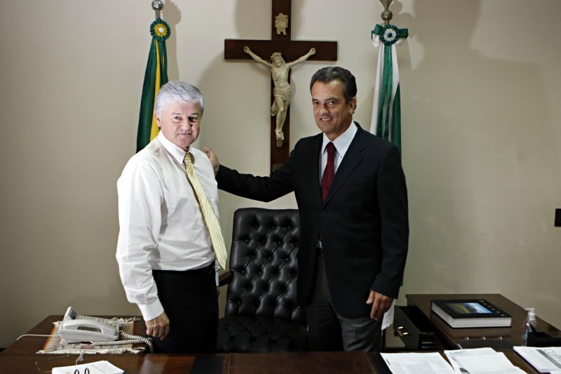 Valdir Rossoni (esq.) e o primeiro-secretário Plauto Miró: novos diretores da Assembleia são pessoas indicadas pessoalmente pelos dois | Albari Rosa/Gazeta do Povo