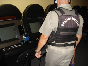 Máquinas apreendidas pela Brigada Militar | Divulgação/Brigada Militar