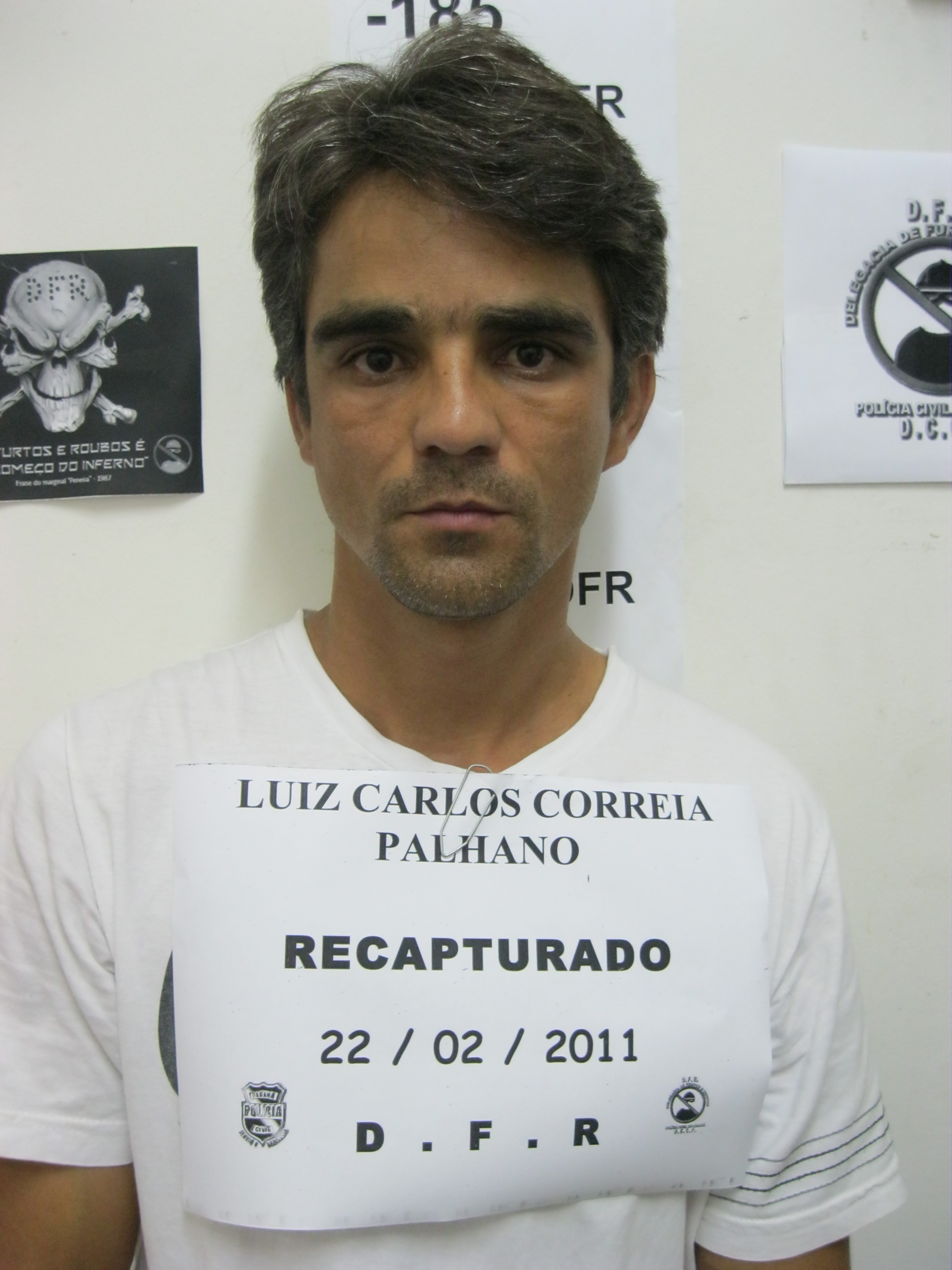 Luiz Carlos de Oliveira Palhano era foragido da Colônia Penal Agrícola e responde pelos crimes de roubo e falsidade ideológica | Divulgação / DFR