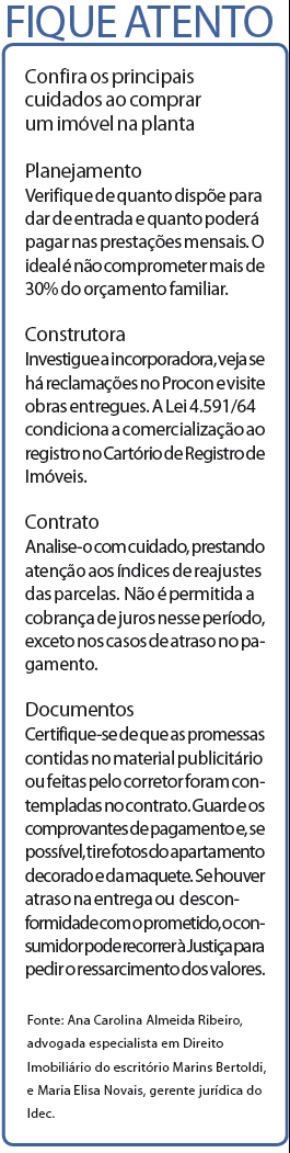 Confira os principais cuidados ao comprar um imóvel na planta |