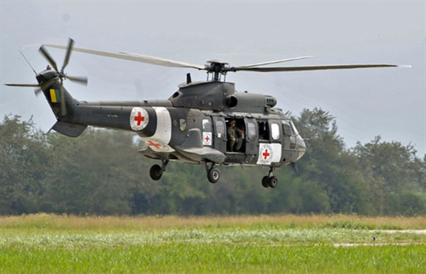 Helicóptero do Exército brasileiro decola para o resgate de reféns nesta quarta-feira (16) na Colômbia | Reuters