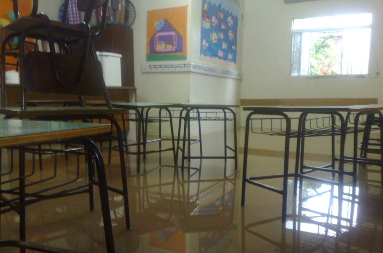 Escola Tia Nenê abrigava 60 crianças no momento da chuva | Felippe Aníbal/Agência de Notícias Gazeta do Povo