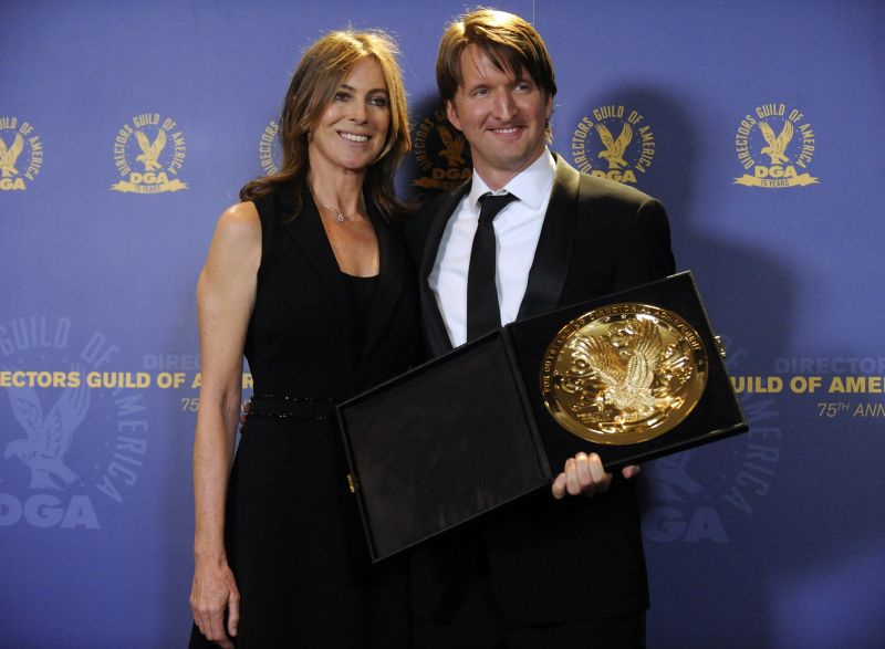Kathryn Bigelow e o vencedor do prêmio do Sindicato dos Diretores, Tom Hooper | Reuters