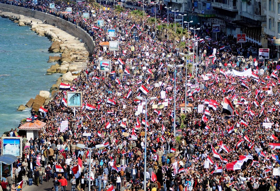 Protestos contra o governo de Mubarak, que saiu do Cairo | AFP PHOTO/STR