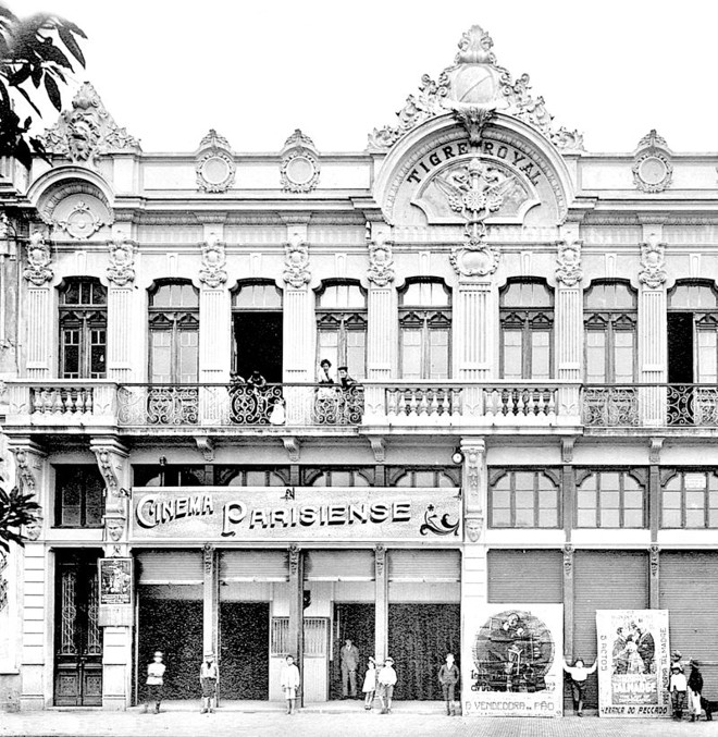 Cine Parisiense, na Praça Generoso Marques. Foto de 1916 | 